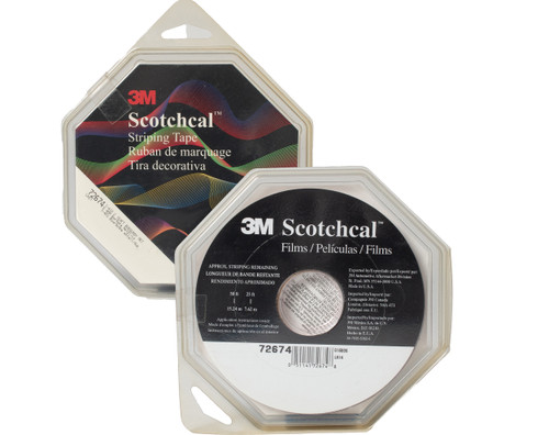 3M Scotchcal Striping Tape 1/4 Inch x 150 Foot Roll Burgundy Metallic Part 72674