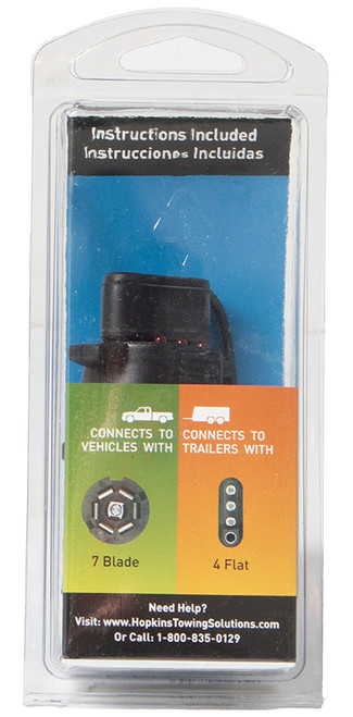 Hopkins Towing Solutions Multi-Tow 7 Blade x 5 Flat 4 Flat Adapter Part ID 47385