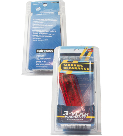 Optronics Red Surface Mount Trailer Side Marker Clearance Light Model ID MC-68RS