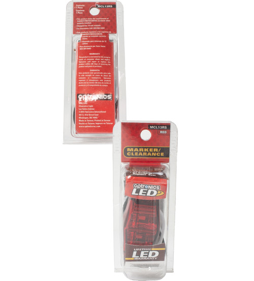 Optronics LED Clearance Marker Light Sonically Sealed Waterproof Part ID MCL13RS