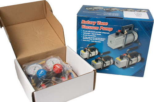FJC Air Condition Products Rotary Vane R134a Vacuum Pump Gauges Set Model ID CQ6