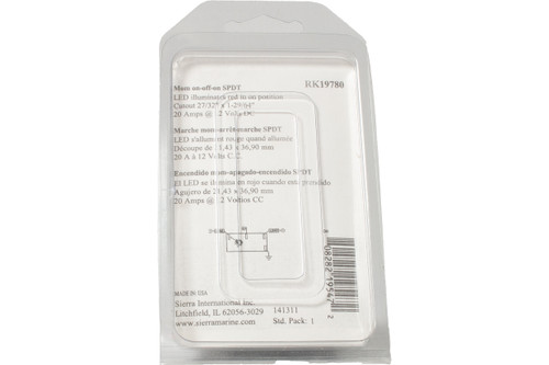 Sierra Marine LED Sealed Weather Resistant Rocker Switch 12v Part Number RK19780