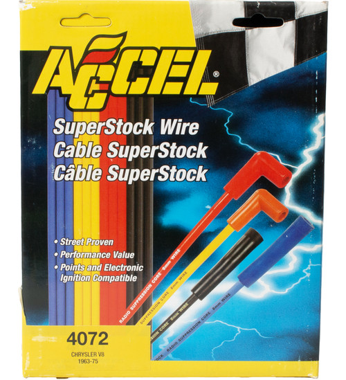Accel Super Stock Ignition Wire Set Fits 1963-75 Chrysler Dodge Part Number 4072
