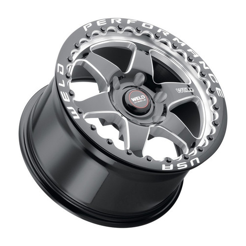 Weld 15x10 Ventura 6 Beadlock 6x139.7 ET38 BS7.00 Gloss BLK MIL DIA 106.1 S909B0084P38