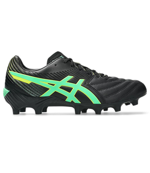 Black Vital Green men's football boot with leather vamp and FLYTEFOAM™ cushioning.