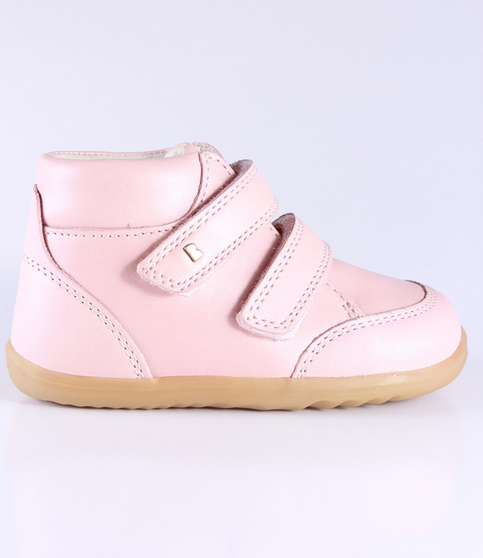 Timber Boot showing the dusk‑pearl leather upper, padded collar and double straps.