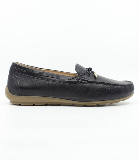 Blau leather moccasin-style casual shoe
