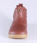 Front view of the Jodhpur showing the toffee leather upper, elastic gusset and inside zip.
