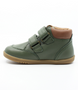 Side view of the Timber DV showing the green leather upper, padded collar and strap fastenings.