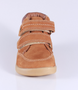 Front view of the Timber showing the mustard leather upper, padded collar and double straps.
