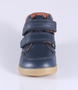 Front view of the Timber showing the navy leather upper, padded collar and double straps.