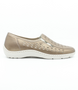 Side view of the HENNI 01 showing the fango leather upper, rounded toe and low-profile sole.