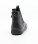 Black leather toddler ankle boot with side zip and rounded toe