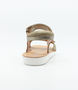 Bronze girls sandal with open toe and metallic finish
