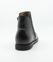 Black girls leather ankle boot with inner zip and elastic gusset