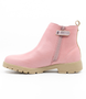 Rose girls leather ankle boot with inside zip and rounded toe
