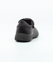 Brown leather girls T-bar school shoe with punched butterfly detail
