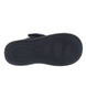 Navy kids slipper with tractor motif and velcro strap