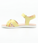 Yellow girls sandal with open toe and cut-out detailing