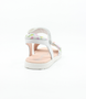 White girls sandal with open toe and cut-out detailing