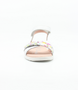 White girls sandal with open toe and cut-out detailing