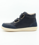 Champ High showing the navy leather upper, padded collar and multi straps.