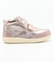 Champ High showing the rose‑gold leather upper, padded collar and multi straps.