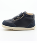 Champ High showing the navy leather upper, padded collar and multi straps.