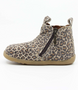 Jodhpur showing the leopard suede upper, elastic gusset and inside zip.