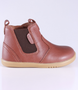 Jodhpur showing the toffee leather upper, elastic gusset and inside zip.