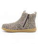 Jodhpur Boot II showing the leopard suede upper, elastic gusset and inside zip.