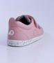 Grass Court showing the seashell‑pink leather upper, speckled sole and double straps.