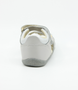 Gem showing the silver leather upper, glitter strap and open toe.