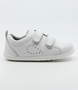 Grass Court showing the white leather upper, white sole and double straps.