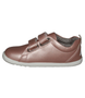 Grass Court showing the rose‑gold leather upper, white sole and double straps.
