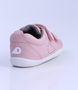 Grass Court showing the pink leather upper, white sole and double straps.