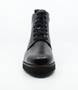 Suede lace-up ankle boot with thermal lining, Schwarz finish.