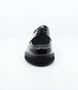 Patent-and-suede lace-up comfort shoe, Schwarz finish.
