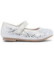Vanilla sparkly Mary‑Jane with self‑fastening strap and flexible sole