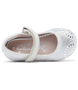 Vanilla sparkly Mary‑Jane with self‑fastening strap and flexible sole