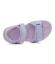 Lilac, light blue and pink kids surf sandal with dual self-fastening straps and open back