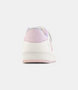 White multi kids sneaker with colourful icons, elastic laces and self‑fastening strap