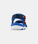 Navy and red kids sport sandal with dual self-fastening straps and flexible sole