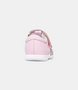 Pink toddler cage-toe sandal with closed heel and single self-fastening strap