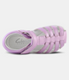 Violet toddler cage-toe sandal with closed heel and single self-fastening strap