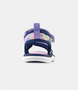 Purple kids surf sandal with synthetic upper and dual self-fastening straps