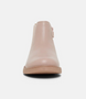 Rose leather Chelsea boot with inside zip and elastic gusset