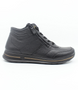 Schwarz leather ankle boot with lace-up front and dual zips