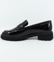Schwarz patent leather loafer with HighSoft cushioning and lightweight EVA sole