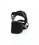 Schwarz leather heeled sandal with 45 mm block heel